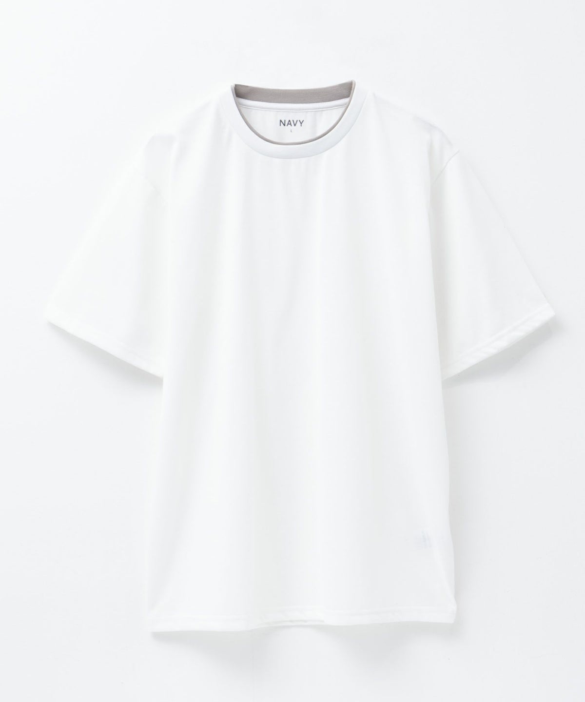 NAVY 天竺クルーレイヤードTシャツ メンズ