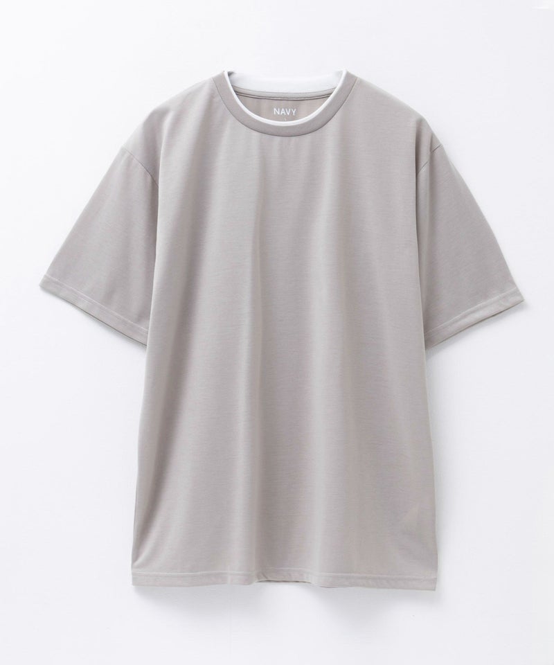NAVY  天竺クルーレイヤードTシャツ メンズ商品画像-25