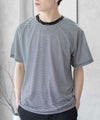 NAVY ボーダークルーTシャツ メンズ