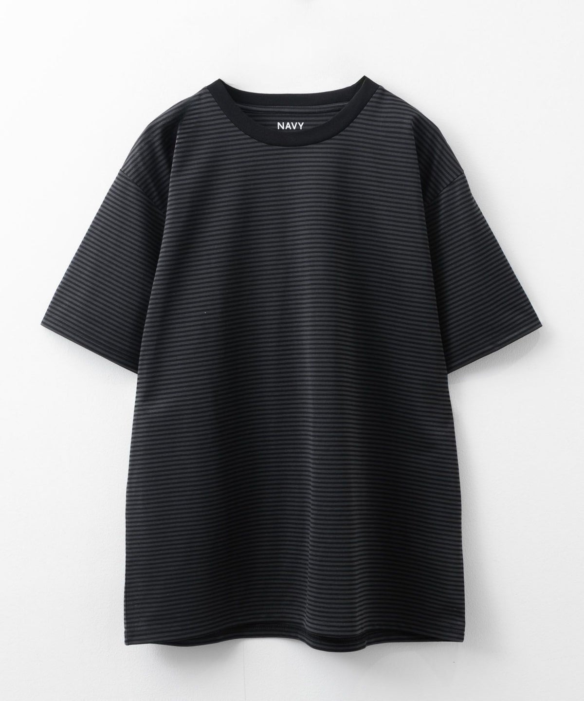 NAVY ボーダークルーTシャツ メンズ