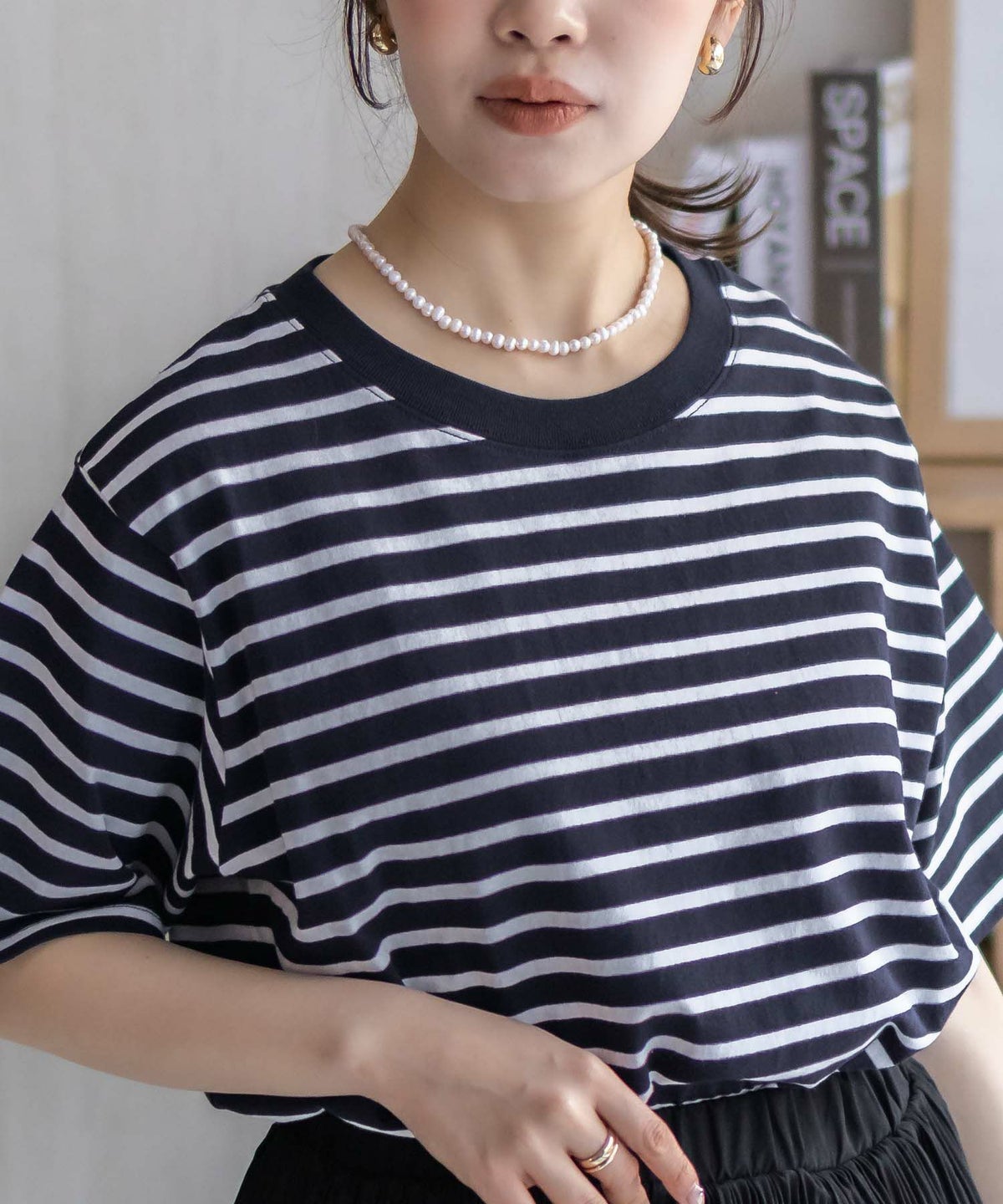 nAvy ベーシックルーズTシャツ レディース ネコポス 対応商品