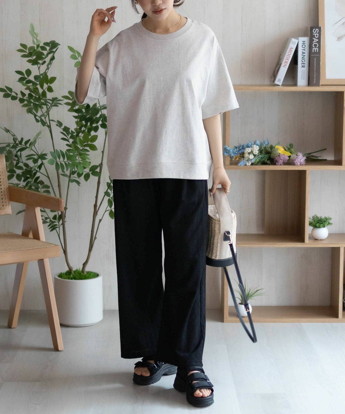 nAvy 裾リブTシャツ レディース ネコポス 対応商品