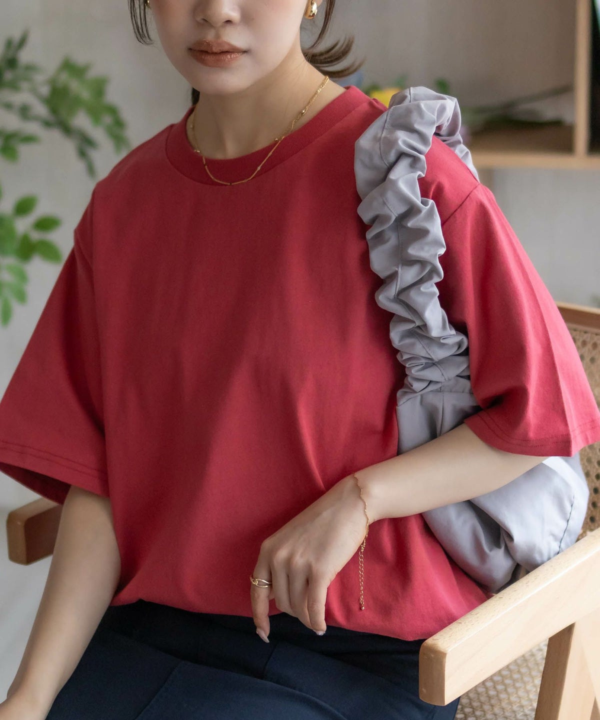 nAvy 裾リブTシャツ レディース ネコポス 対応商品