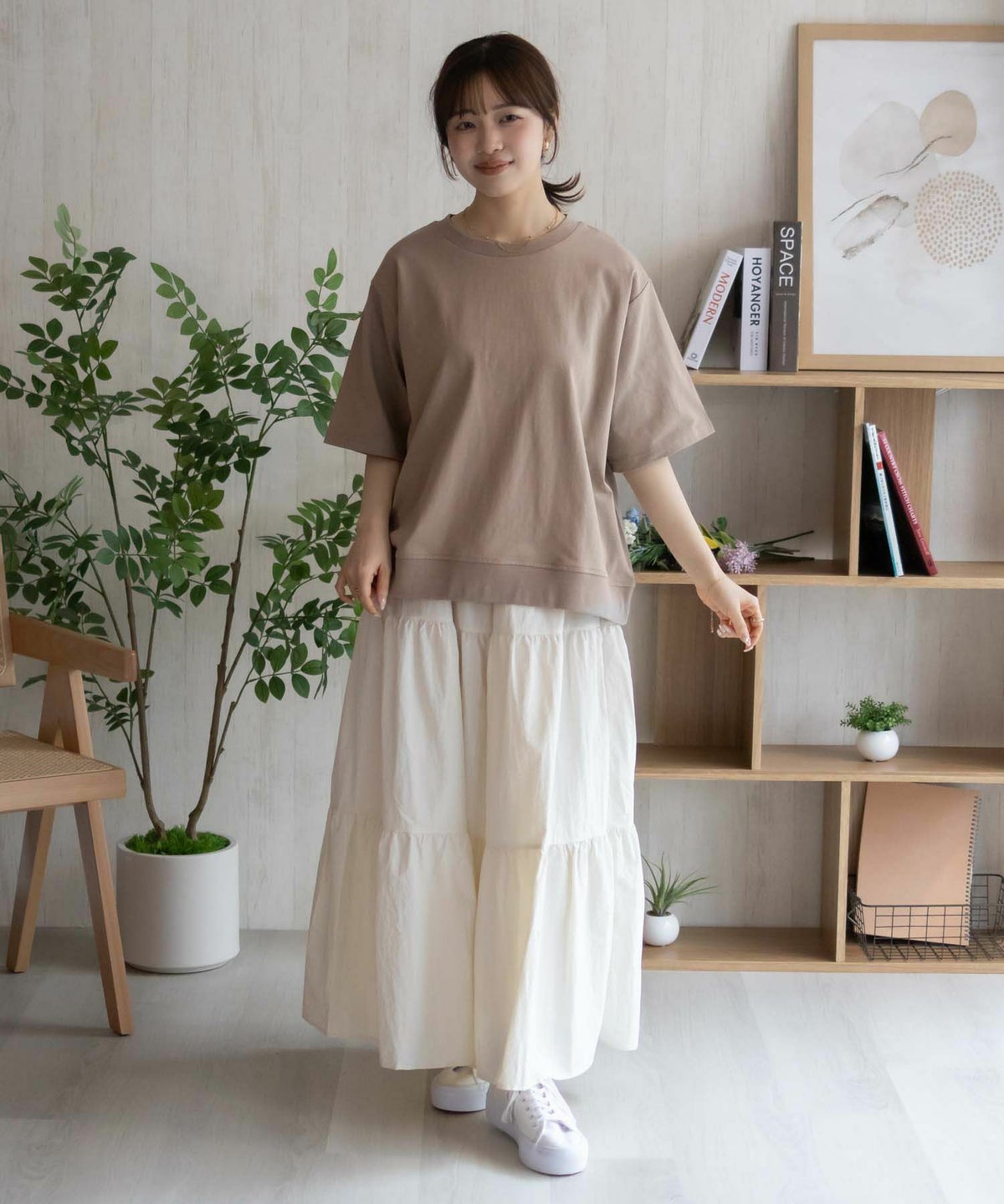 nAvy 裾リブTシャツ レディース ネコポス 対応商品