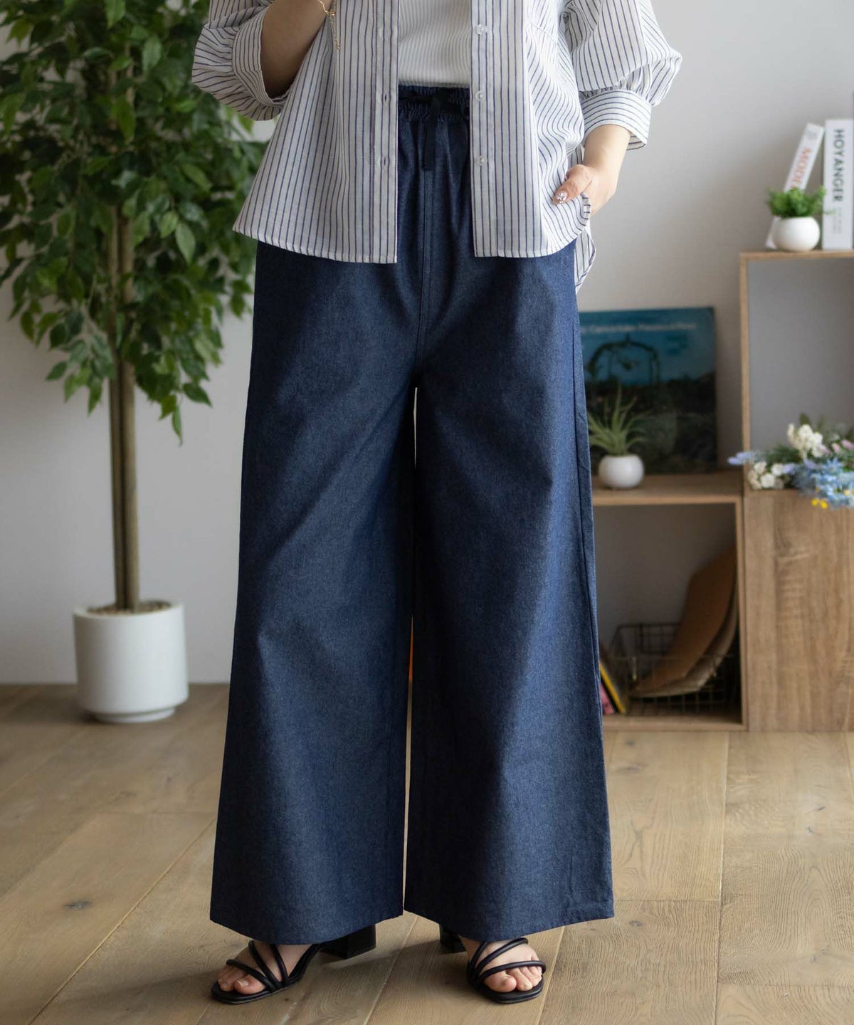 nAvy 毎日はきたくなるデニム「マイデニ」 イージーワイドパンツ レディース