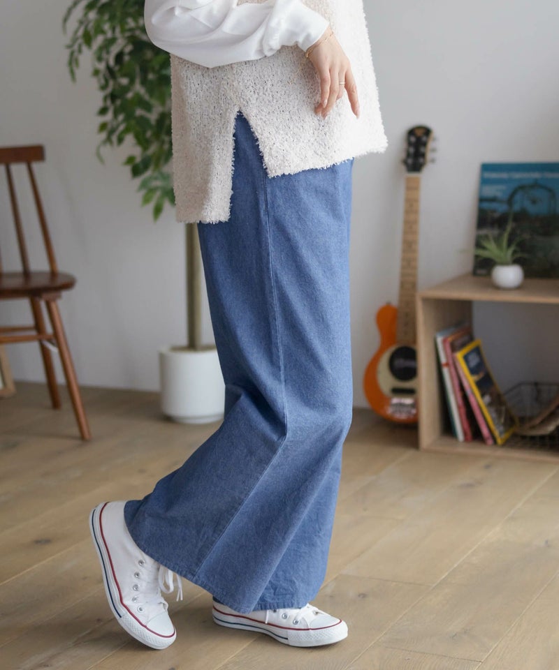 nAvy  毎日はきたくなるデニム「マイデニ」 イージーワイドパンツ レディース商品画像-16