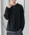 URBAN COLLECTION 梨地フェイクレイヤード長袖Tシャツ メンズ商品サムネイル-1