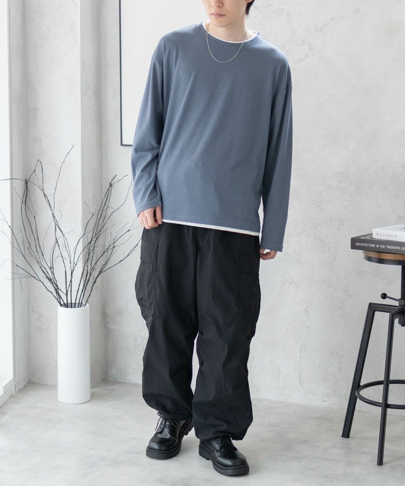 URBAN COLLECTION  梨地フェイクレイヤード長袖Tシャツ メンズ商品画像-13