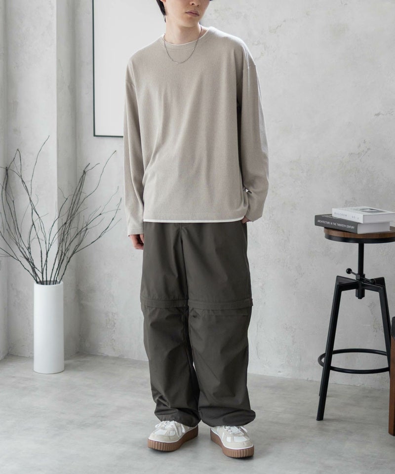 URBAN COLLECTION  梨地フェイクレイヤード長袖Tシャツ メンズ商品画像-17