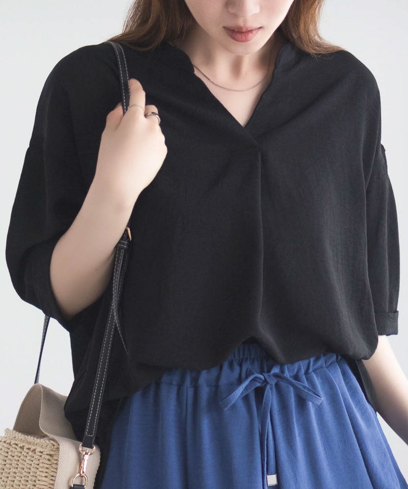 nAvy SARARI ウェーブスキッパーシャツ レディース商品画像-2