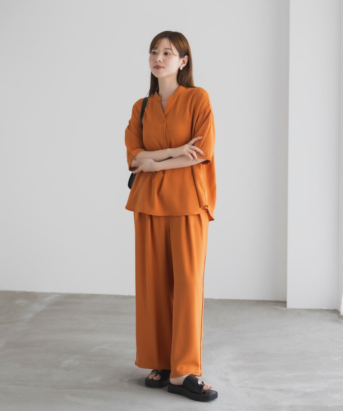 nAvy SARARI ウェーブスキッパーシャツ レディース