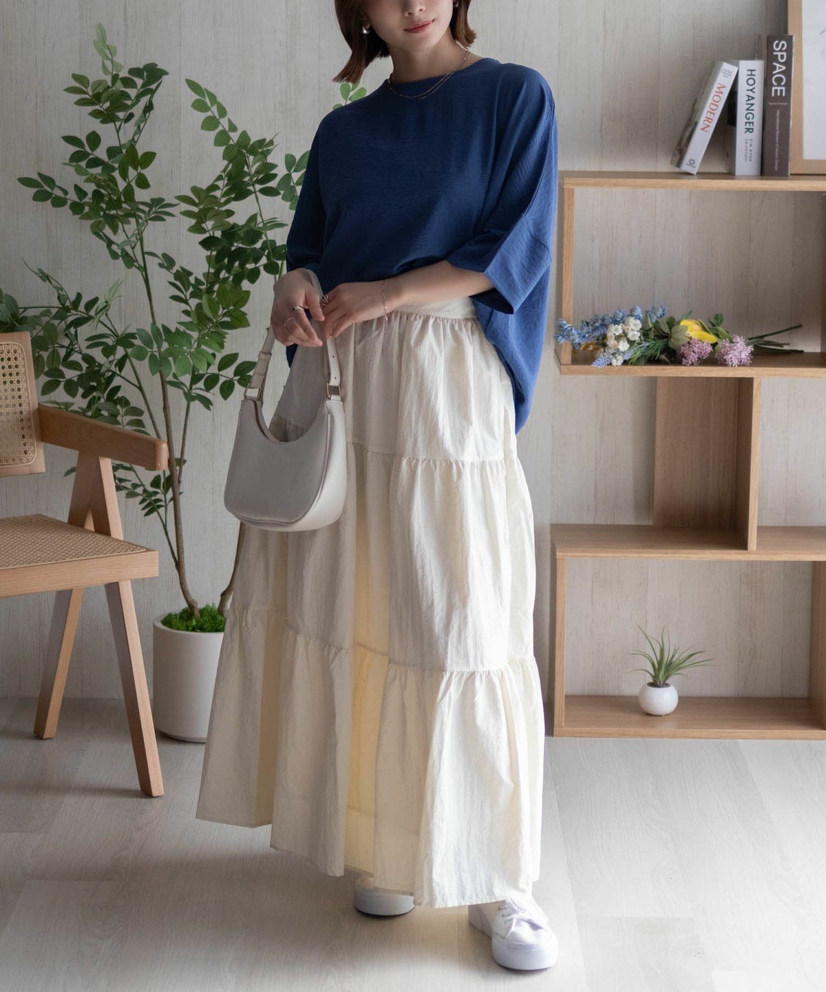 nAvy SARARI ウェーブバックタックプルオーバー レディース ネコポス 対応商品