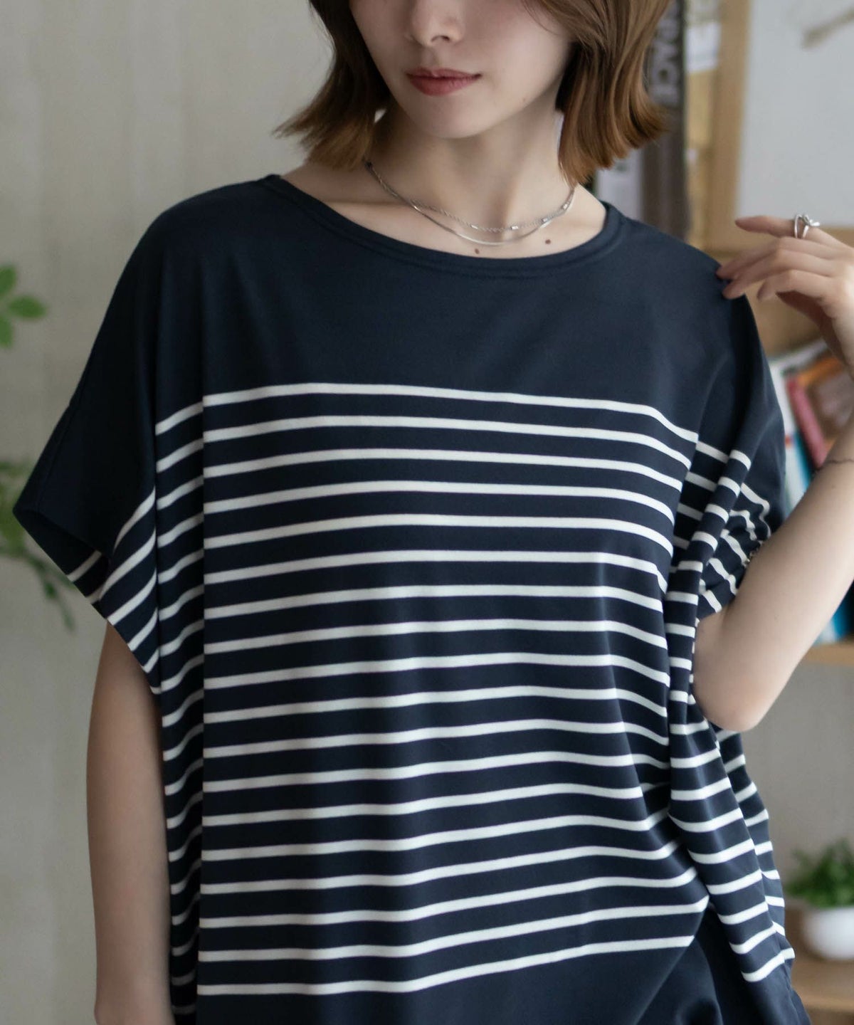 Howdy Marie ボーダーフレンチTシャツ レディース ネコポス 対応商品