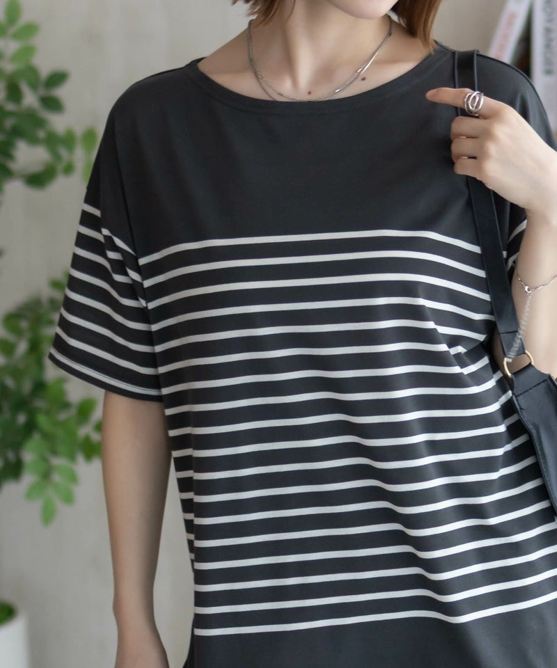 Howdy Marie  ボーダー5分袖Tシャツ レディース メール便 対応商品商品画像-6