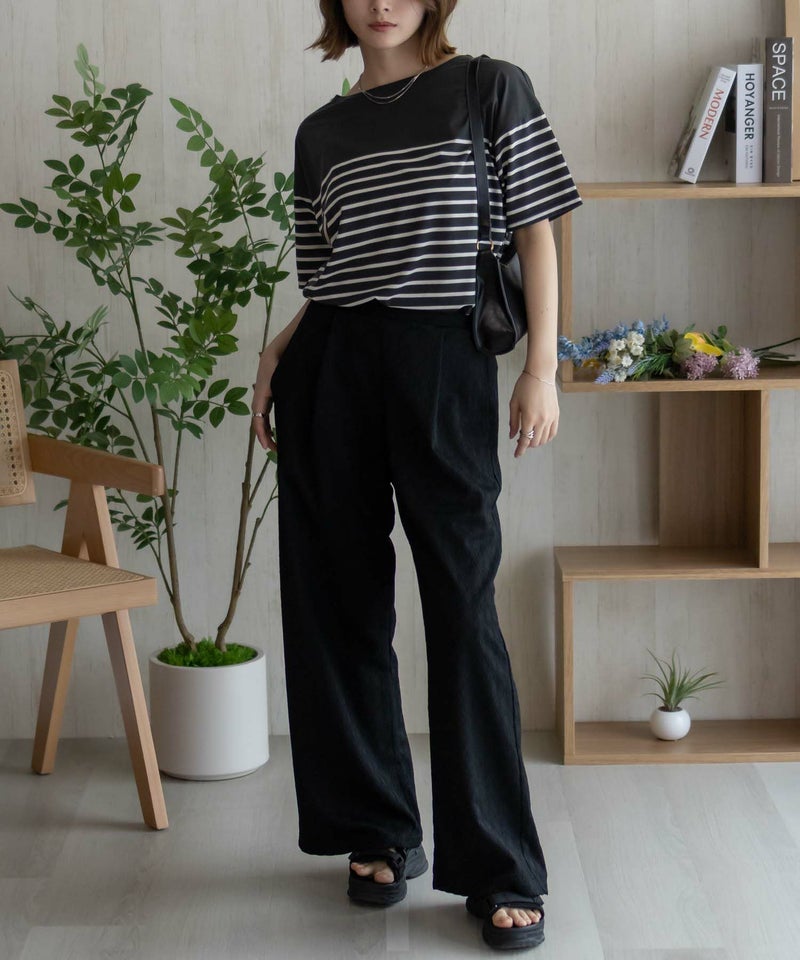 Howdy Marie  ボーダー5分袖Tシャツ レディース メール便 対応商品商品画像-10