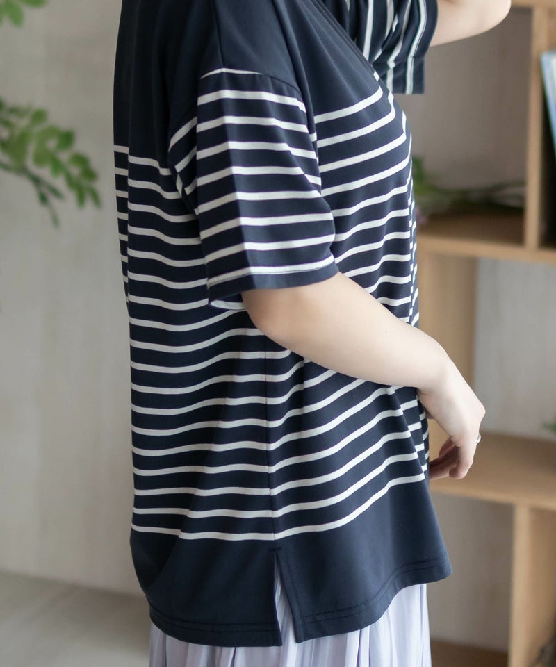 Howdy Marie  ボーダー5分袖Tシャツ レディース メール便 対応商品商品画像-13