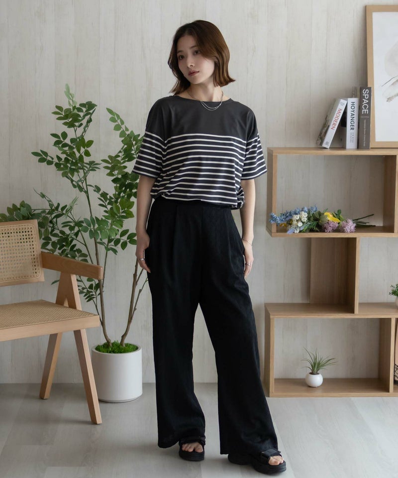 Howdy Marie ボーダー5分袖Tシャツ レディース メール便 対応商品商品画像-22