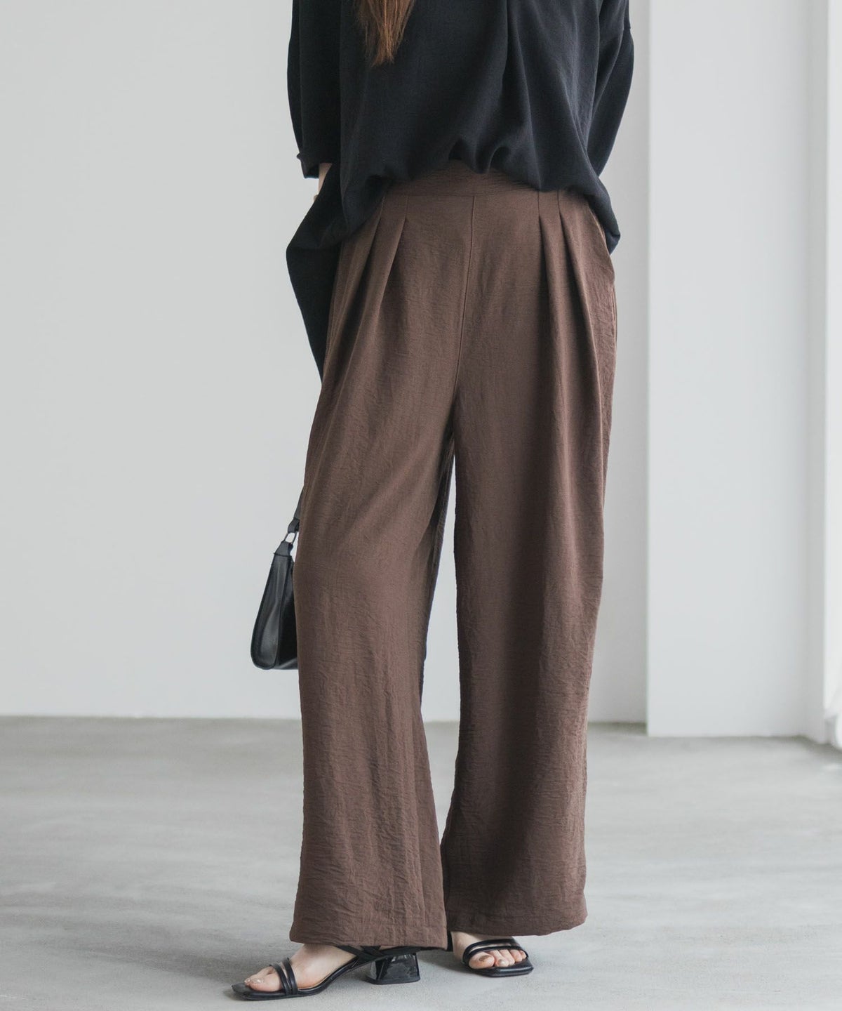 nAvy SARARI ウェーブワイドパンツ レディース