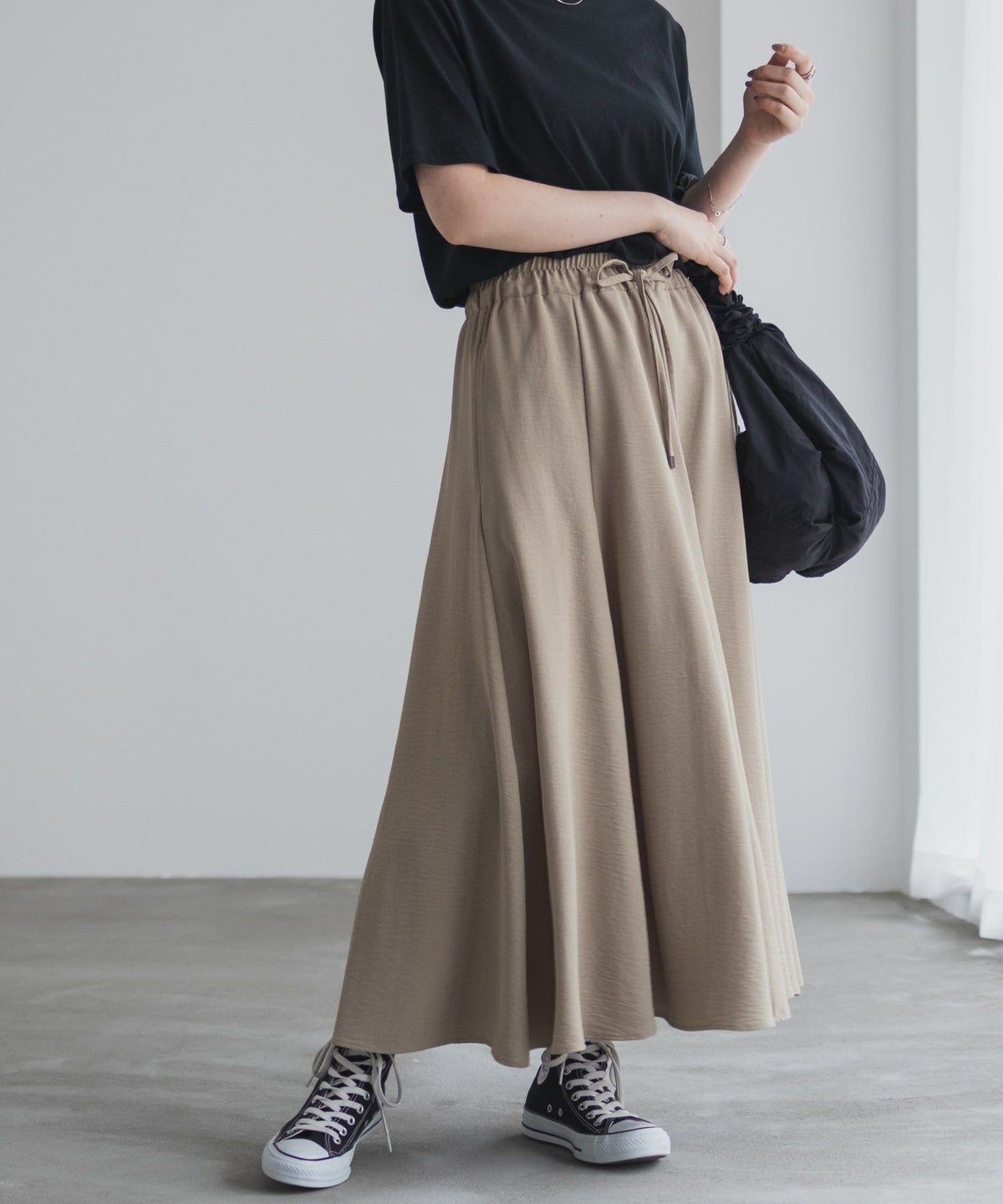 nAvy SARARI ウェーブフレアスカート レディース