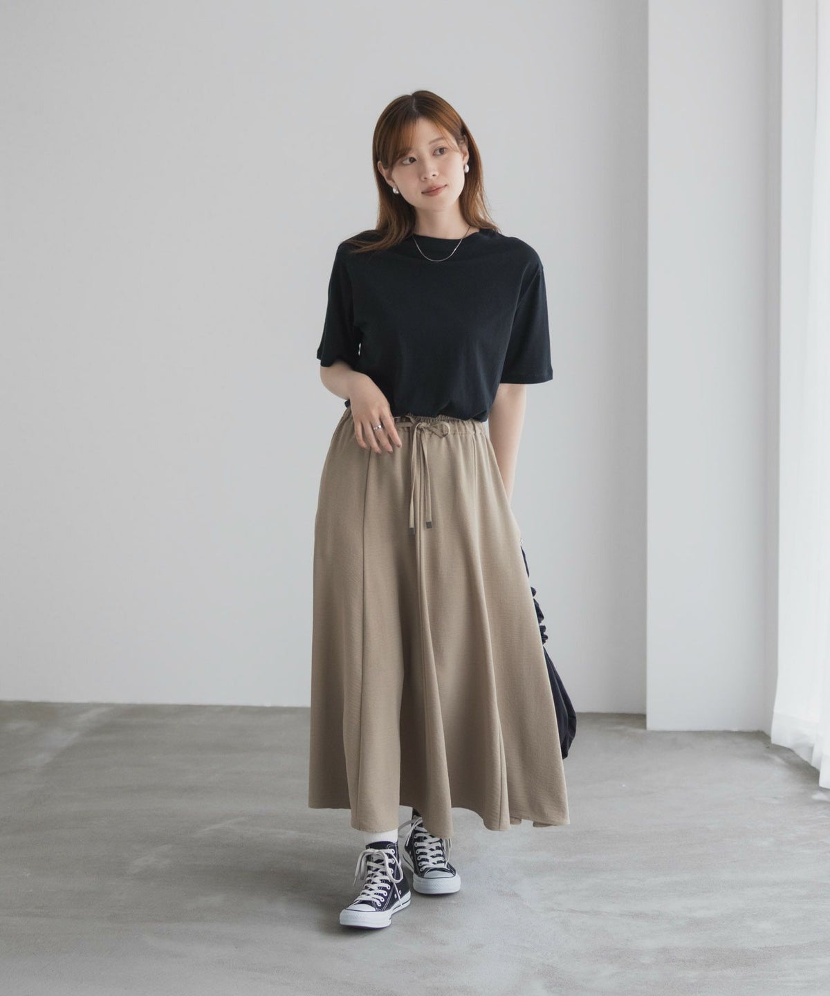 nAvy SARARI ウェーブフレアスカート レディース