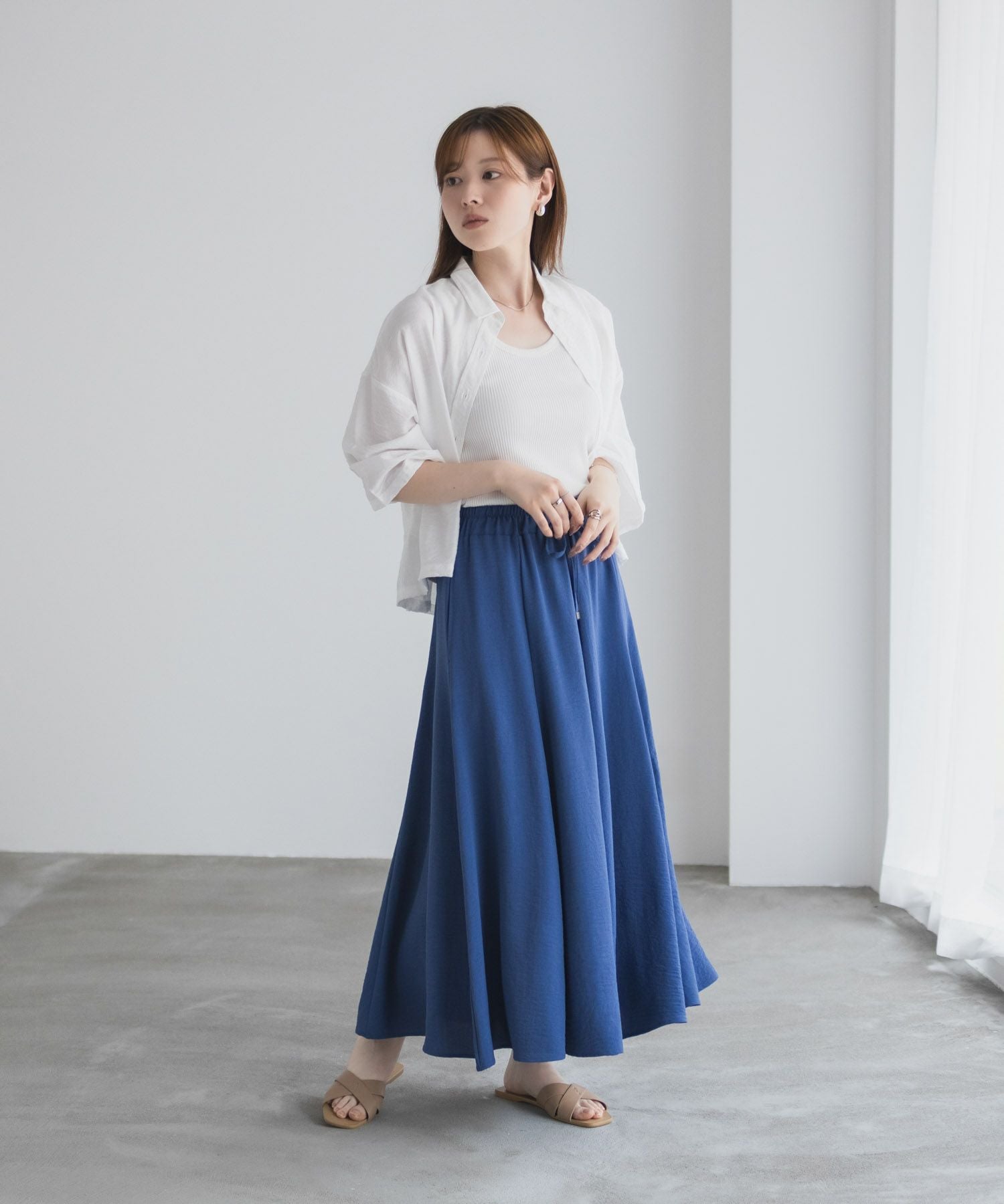 nAvy SARARI ウェーブフレアスカート レディース
