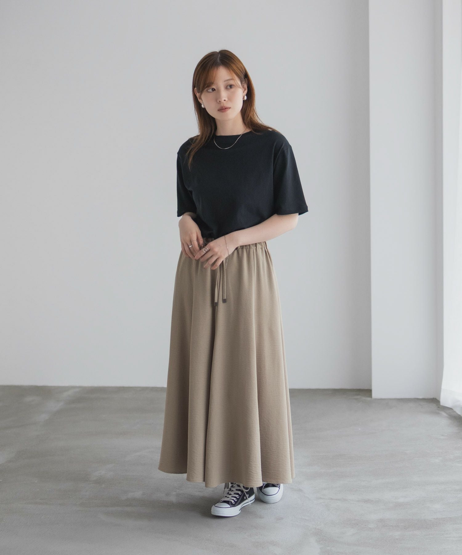 nAvy SARARI ウェーブフレアスカート レディース