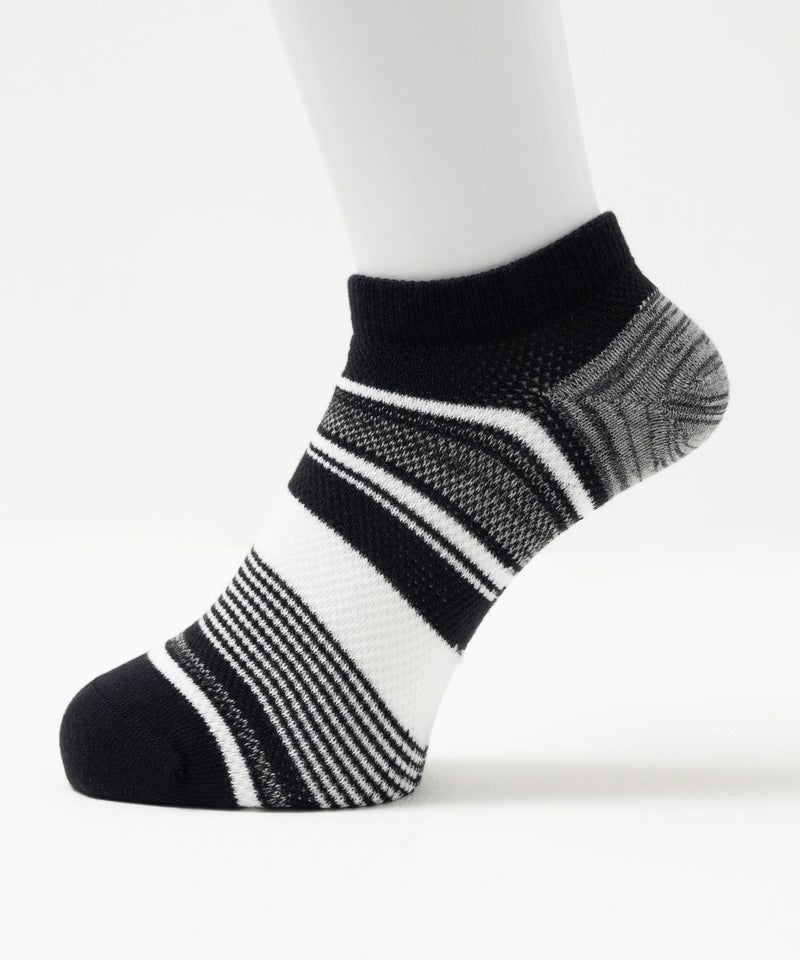 NAVY アンクルソックス カノコメッシュボーダー メンズ商品画像-2