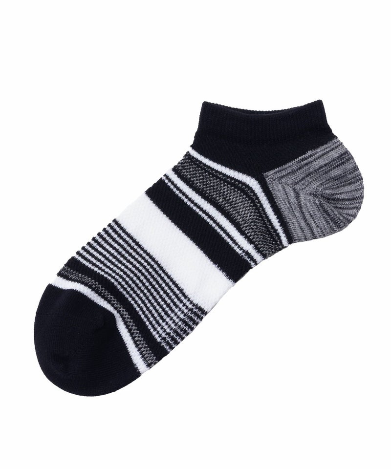 NAVY アンクルソックス カノコメッシュボーダー メンズ商品画像-5