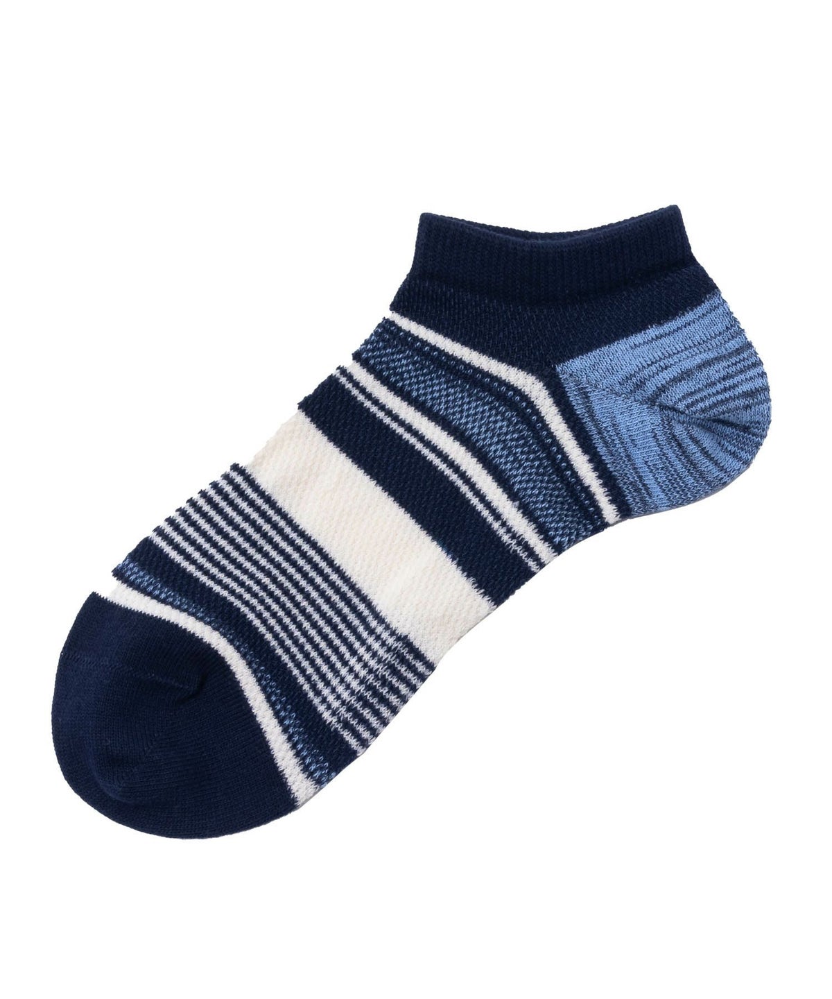 NAVY アンクルソックス カノコメッシュボーダー メンズ