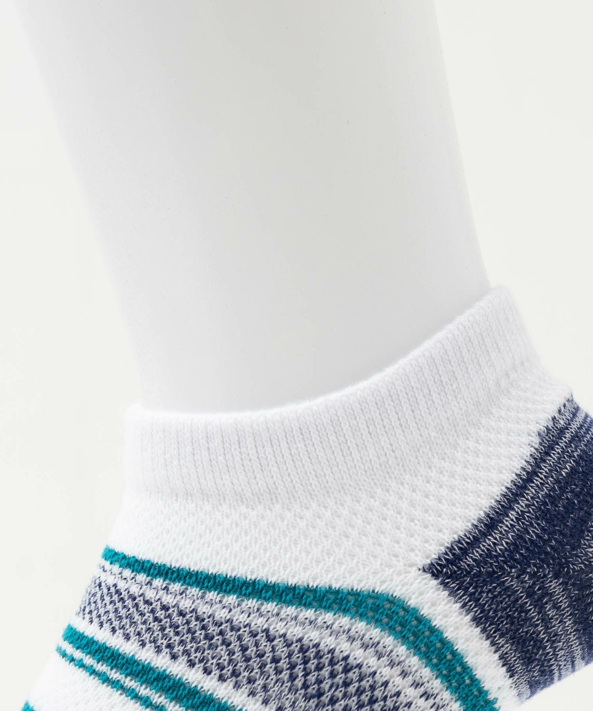 NAVY アンクルソックス カノコメッシュボーダー メンズ