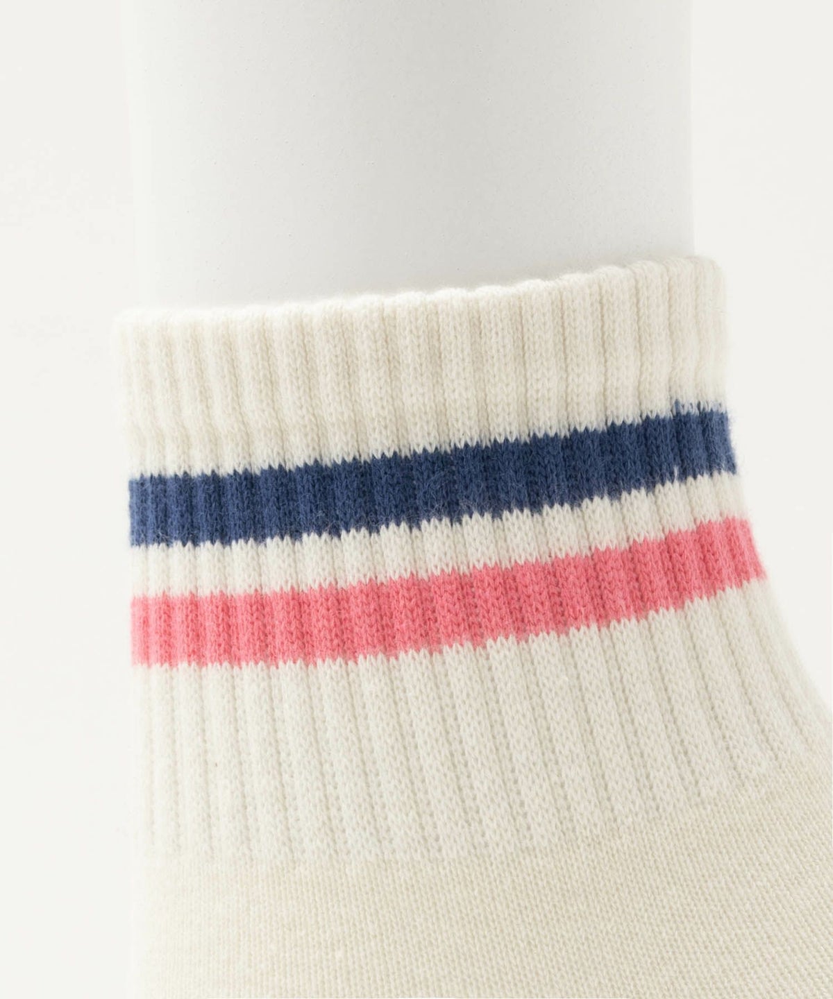 NAVY クォーターソックス 2本ライン レディース