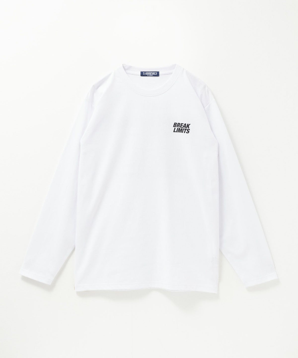 T-GRAPHICS メッセージプリント長袖Tシャツ メンズ