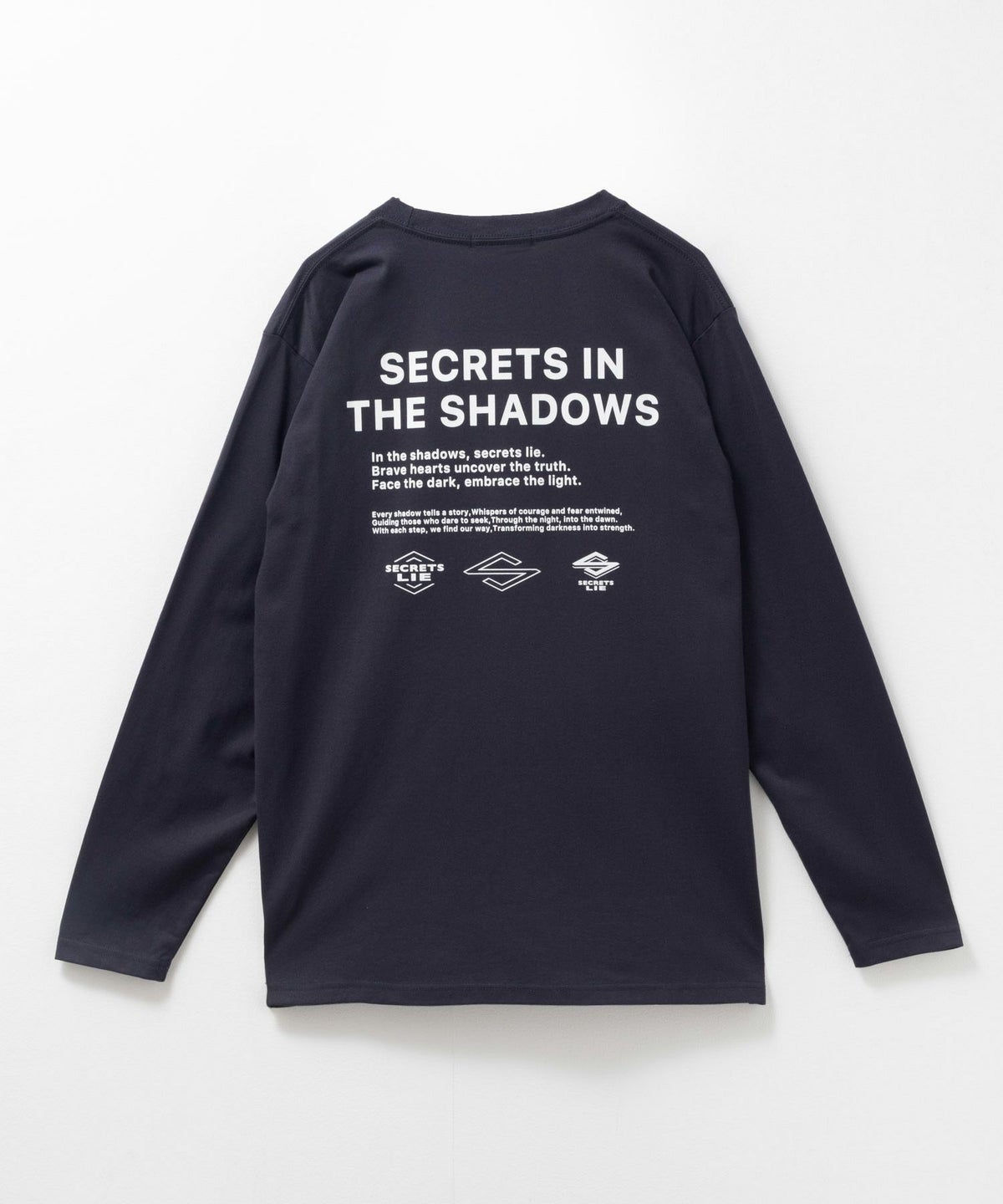 T-GRAPHICS メッセージプリント長袖Tシャツ メンズ