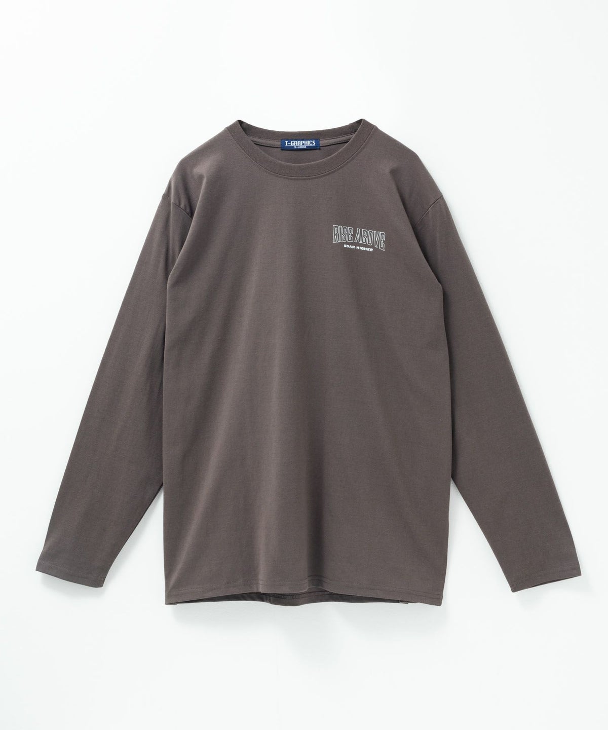 T-GRAPHICS メッセージプリント長袖Tシャツ メンズ