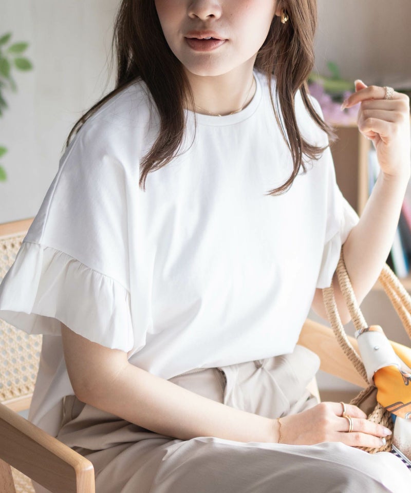 HusHusH 袖フリルプルオーバー レディース メール便 対応商品商品画像-2