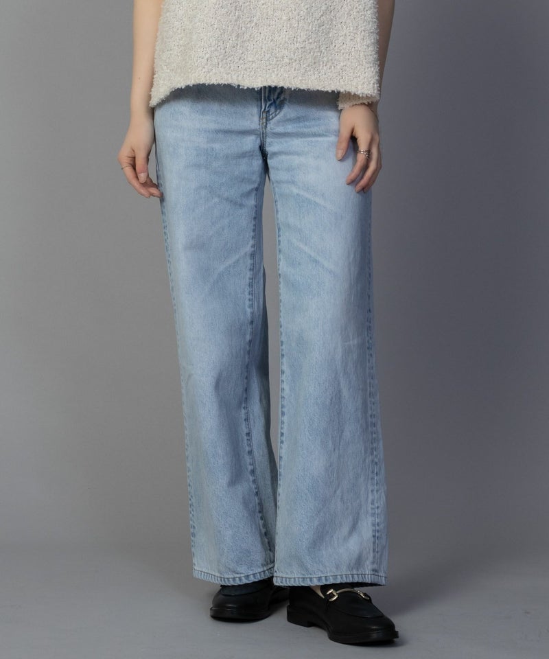 SOMETHING LISA ヴィンテージワイドデニムパンツ レディース商品画像-2