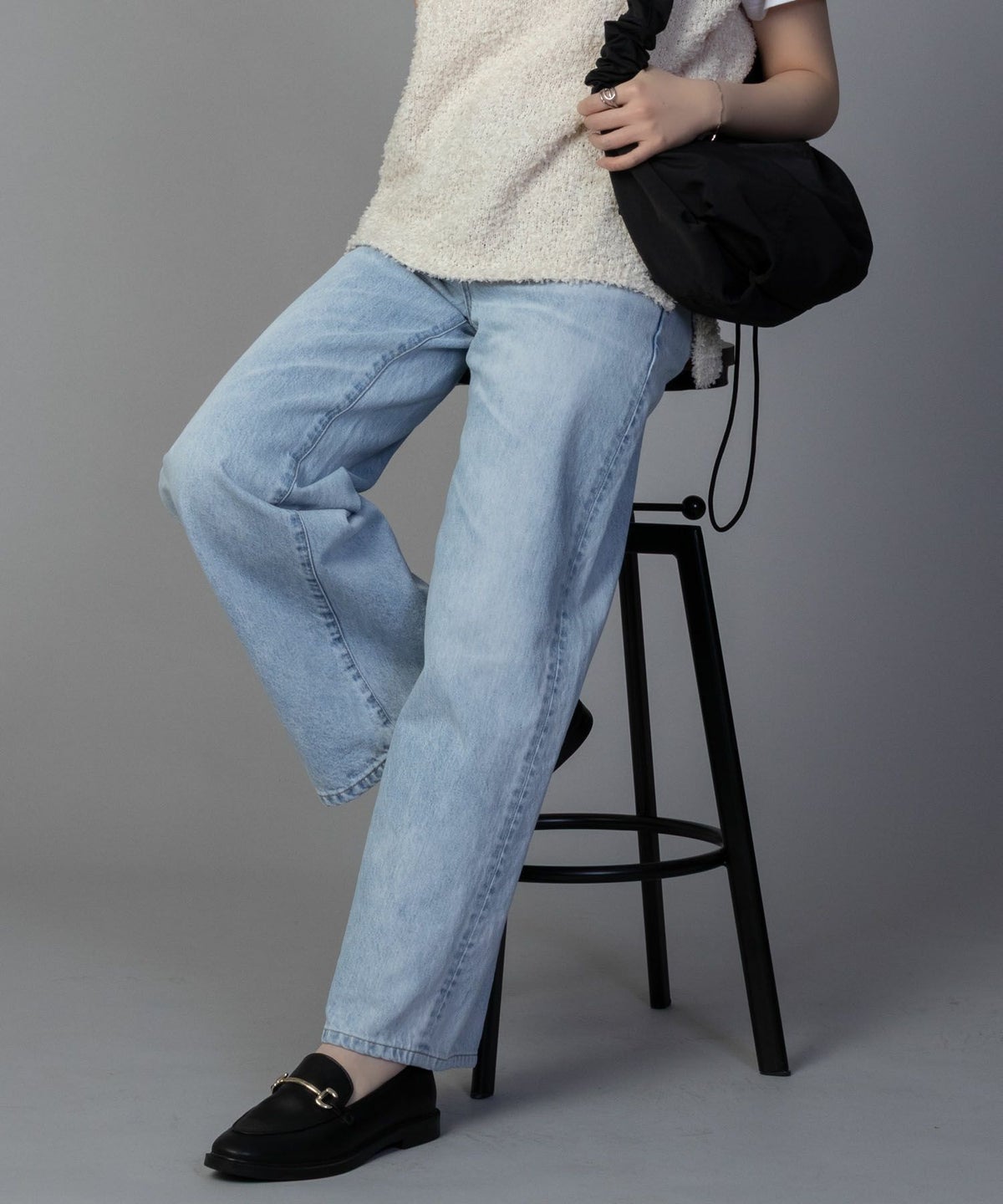 SOMETHING LISA ヴィンテージワイドデニムパンツ レディース