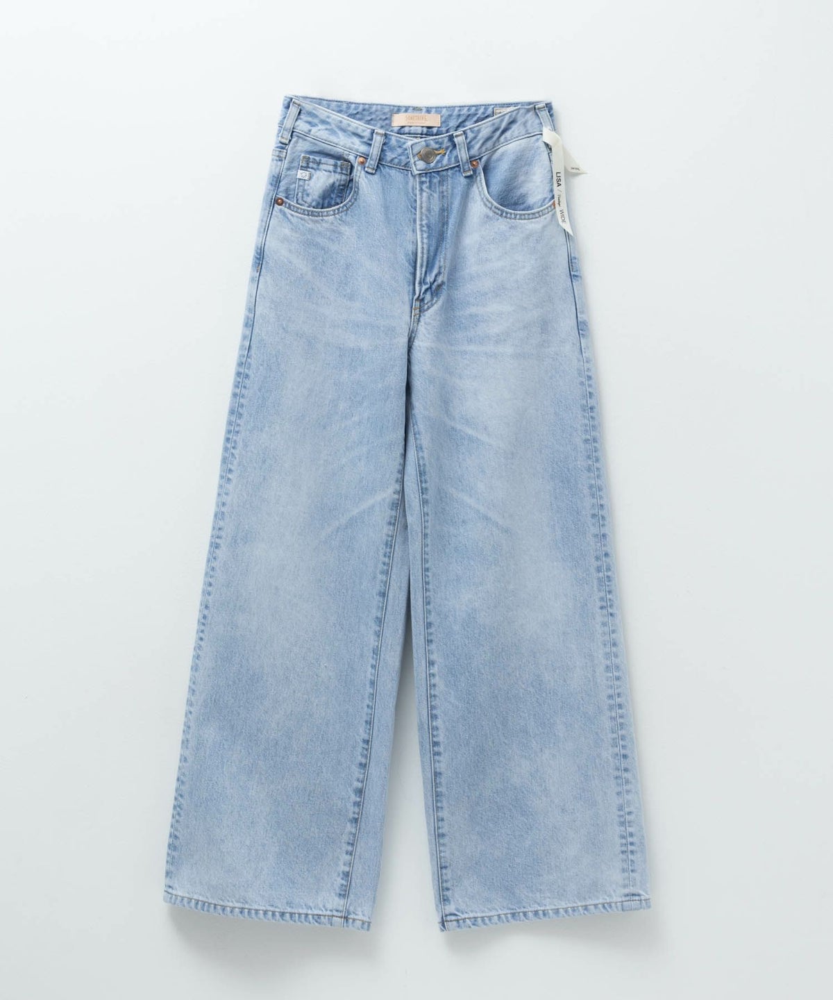 SOMETHING LISA ヴィンテージワイドデニムパンツ レディース