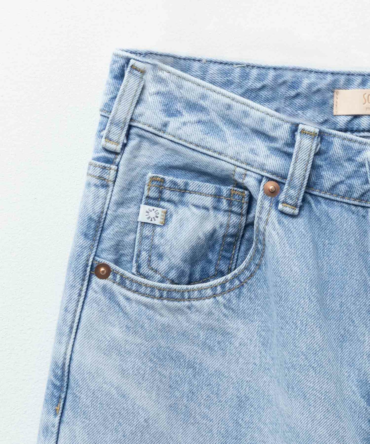 SOMETHING LISA ヴィンテージワイドデニムパンツ レディース