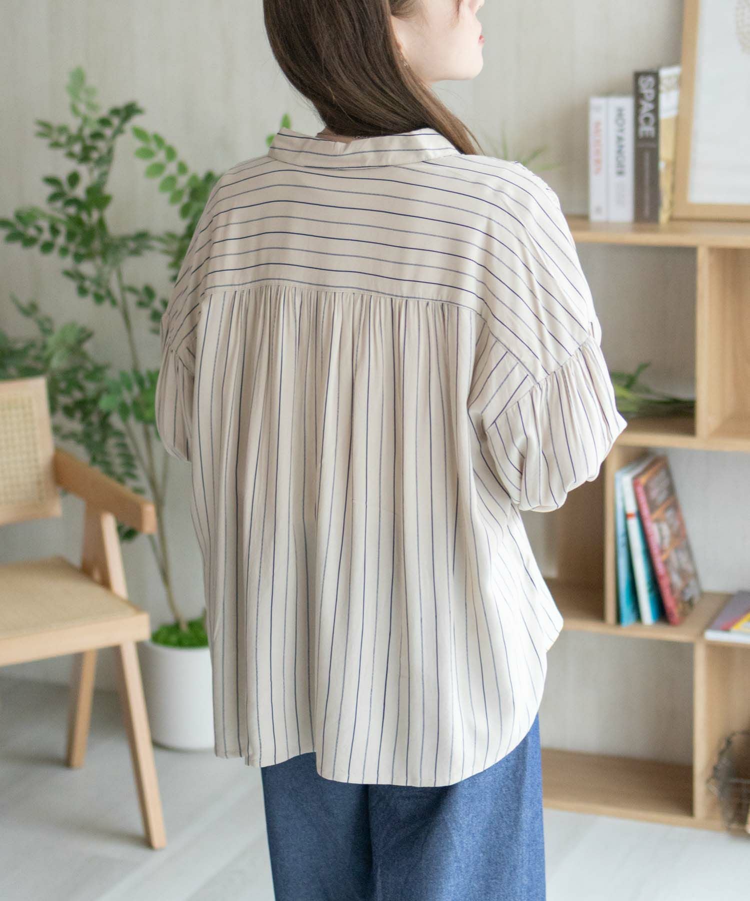 Crayme,♡シャーリングチュニック LOWRYS FARM（ローリーズファーム） ブラウス シャツ シャーリング