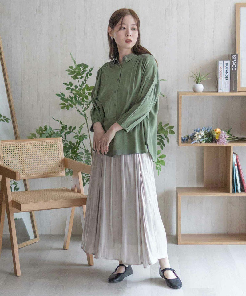 Howdy Marie インドファブリック 7分袖シャーリングチュニック レディース商品画像-36