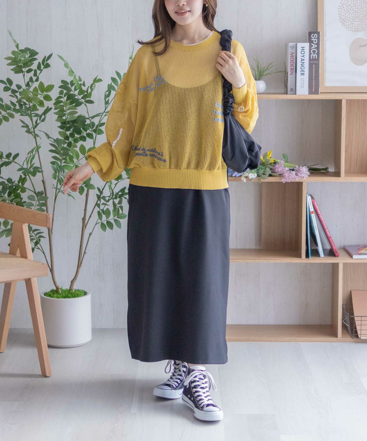 nAvy ランダム刺繍プルオーバー レディース