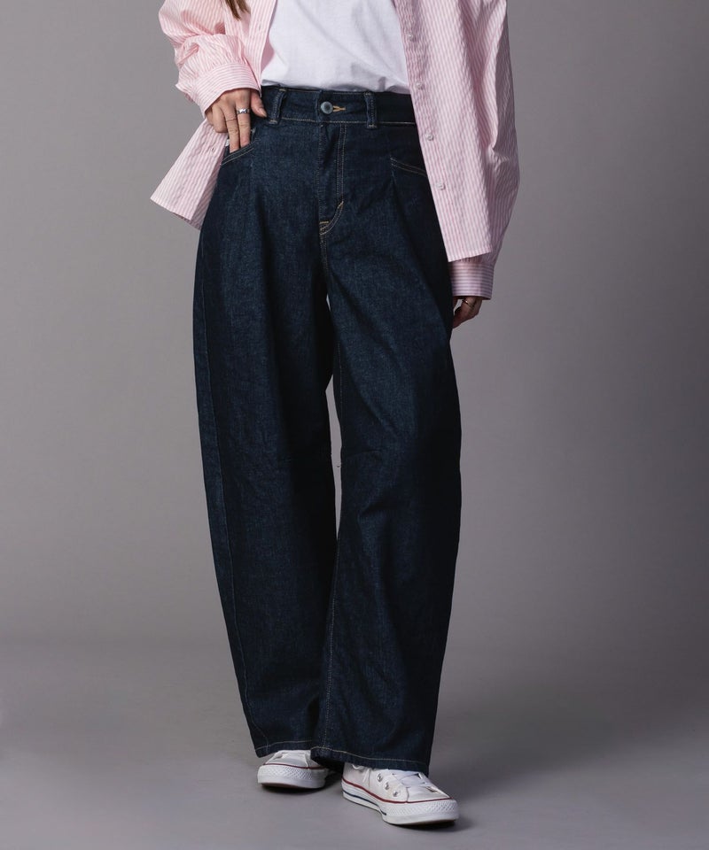 SOMETHING  HANA タックカーブデニムパンツ レディース商品画像-2