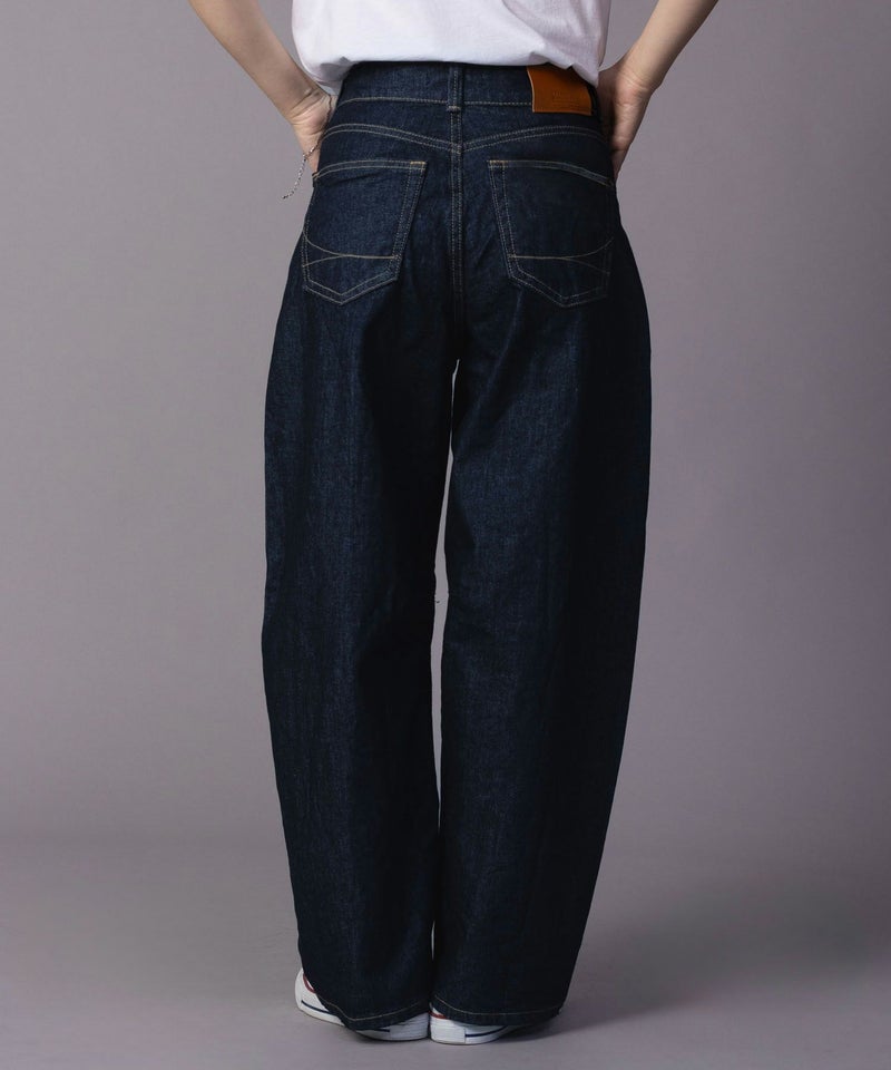 SOMETHING HANA タックカーブデニムパンツ レディース商品画像-5