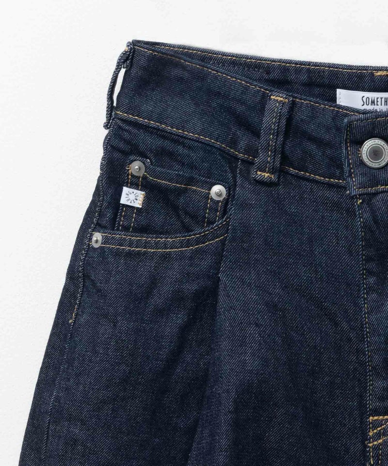 SOMETHING HANA タックカーブデニムパンツ レディース商品画像-12