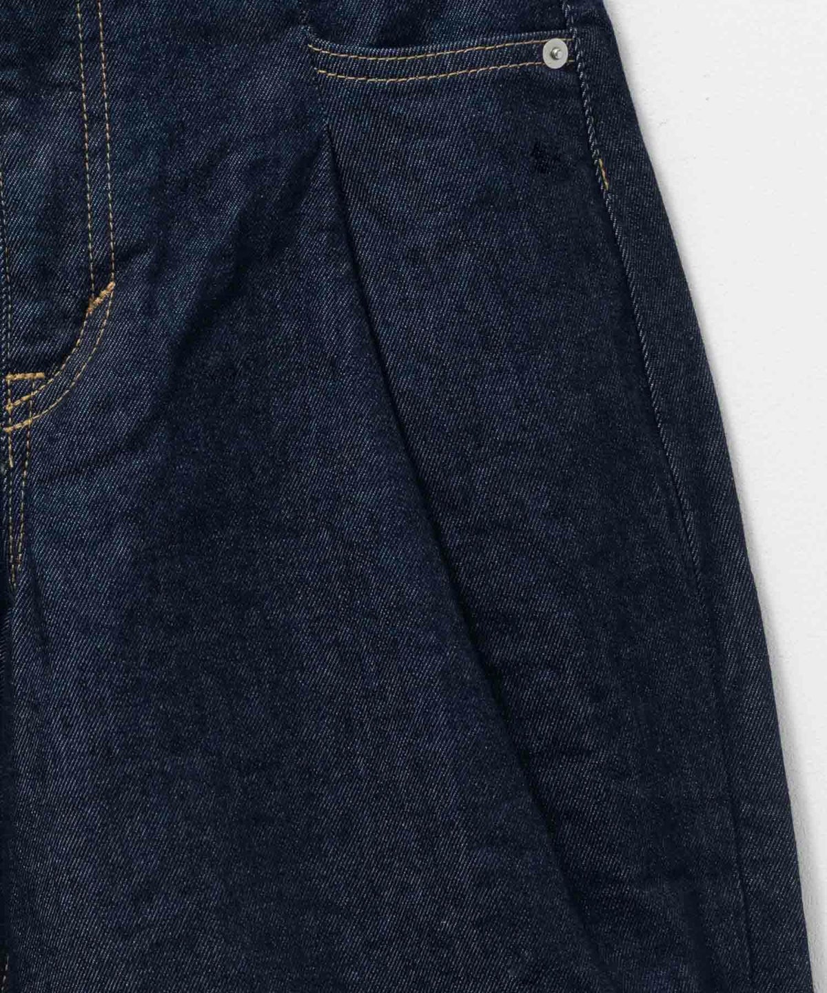 SOMETHING HANA タックカーブデニムパンツ レディース