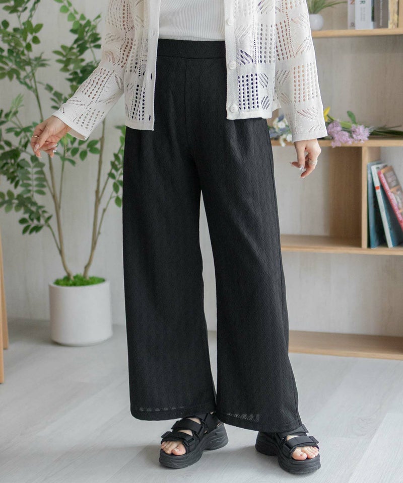 Howdy Marie ジャガードセミワイドパンツ レディース商品画像-2
