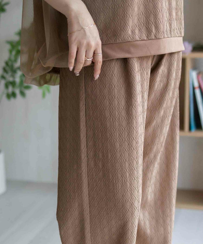 Howdy Marie  ジャガードセミワイドパンツ レディース商品画像-5