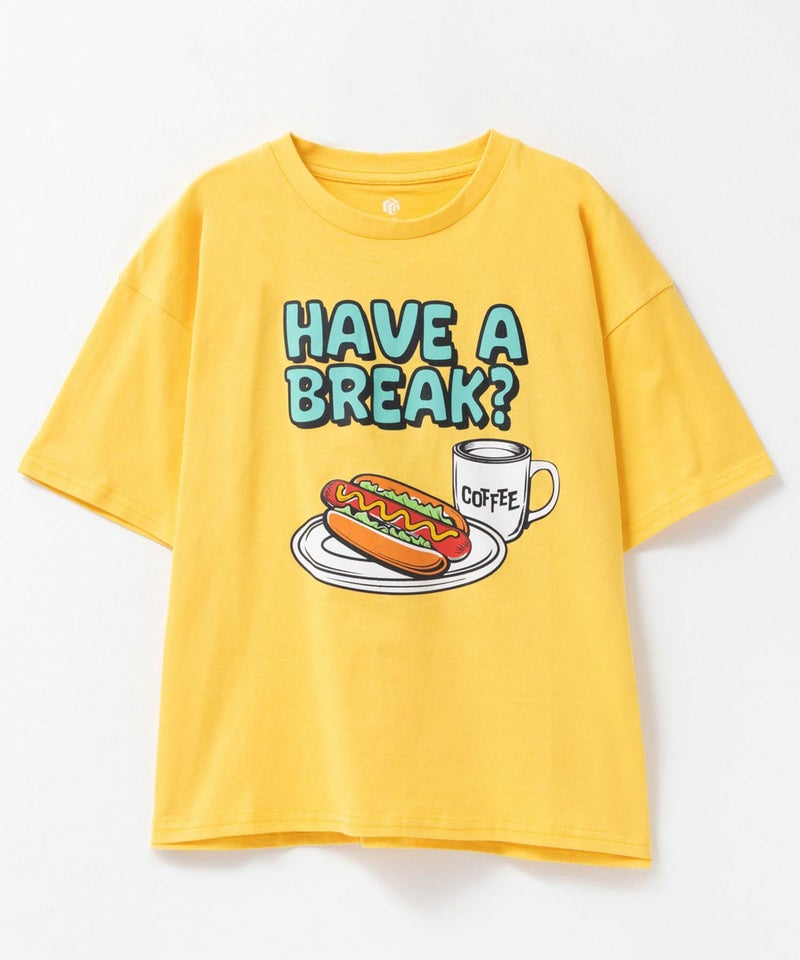 T-GRAPHICS ビッグシルエット フード柄半袖Tシャツ キッズ メール便 対応商品商品画像-1