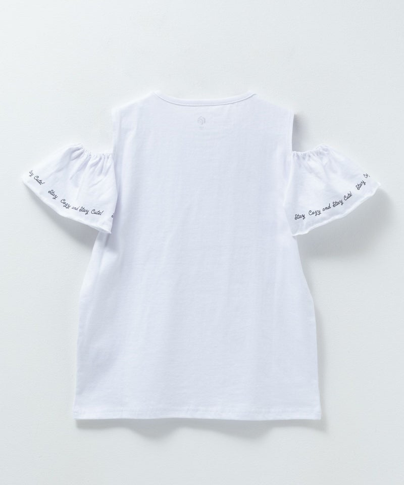 T-GRAPHICS 肩開きデザインプリント半袖Tシャツ キッズ メール便 対応商品商品画像-4